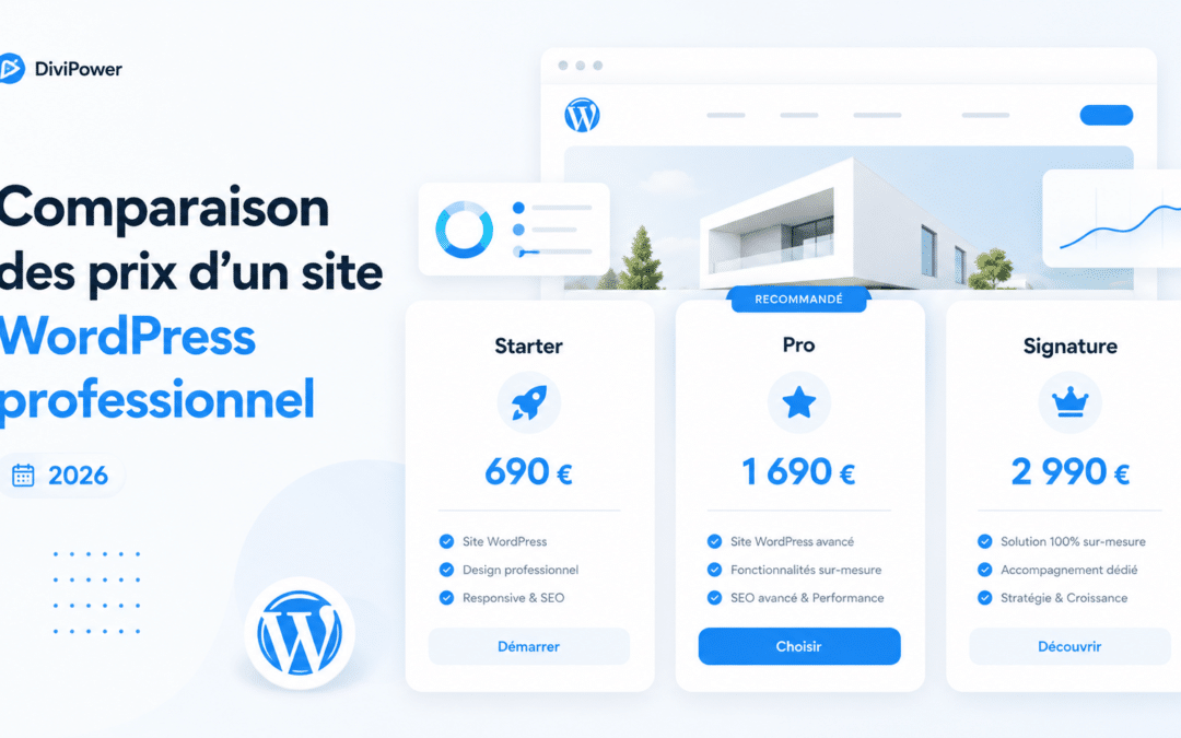 Combien coûte un site WordPress professionnel ? Prix et budget en 2026